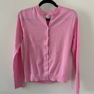 J. Crew Pink Classic Button Cardigan